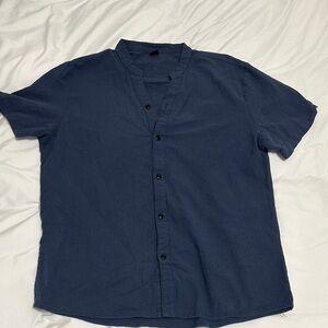 Men's Navy Blue Short Sleeve Shirt